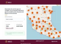 El Gobierno de México pone a disposición mapa interactivo para identificar estaciones de servicio que no cumplen con el Acuerdo Voluntario para la Estabilización del Precio del Diésel.